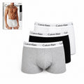 Calvin klein CK Men’s Low Rise Boxer Trunks 3 Pack White Black & Grey