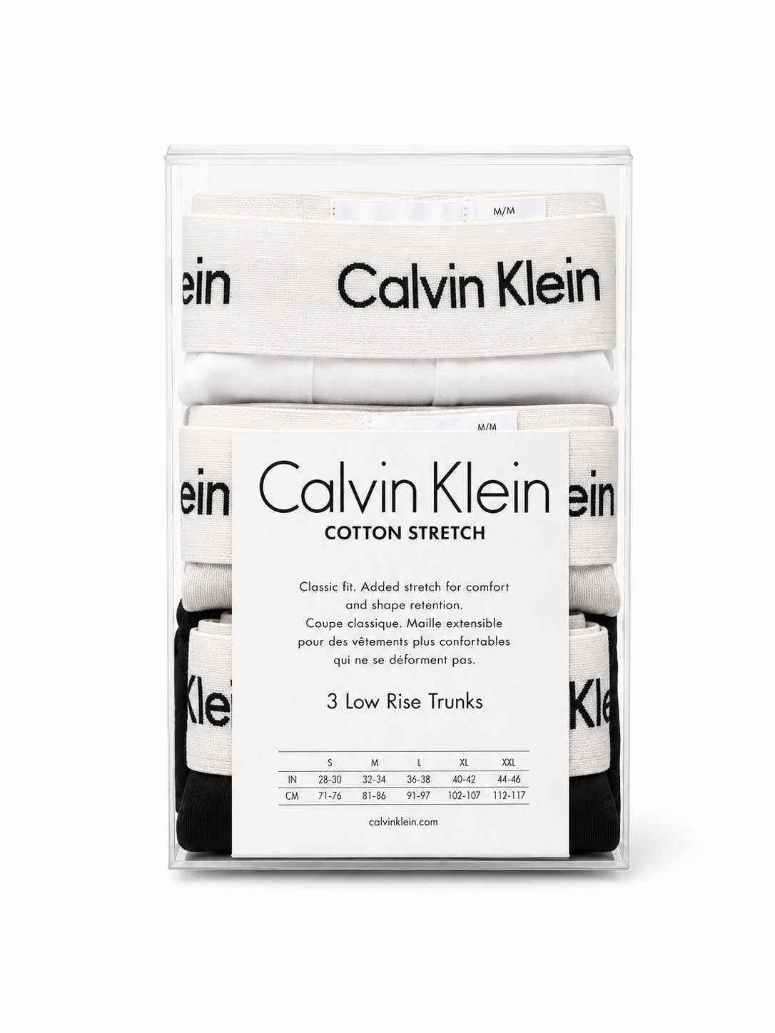 Calvin klein CK Men’s Low Rise Boxer Trunks 3 Pack White Black & Grey