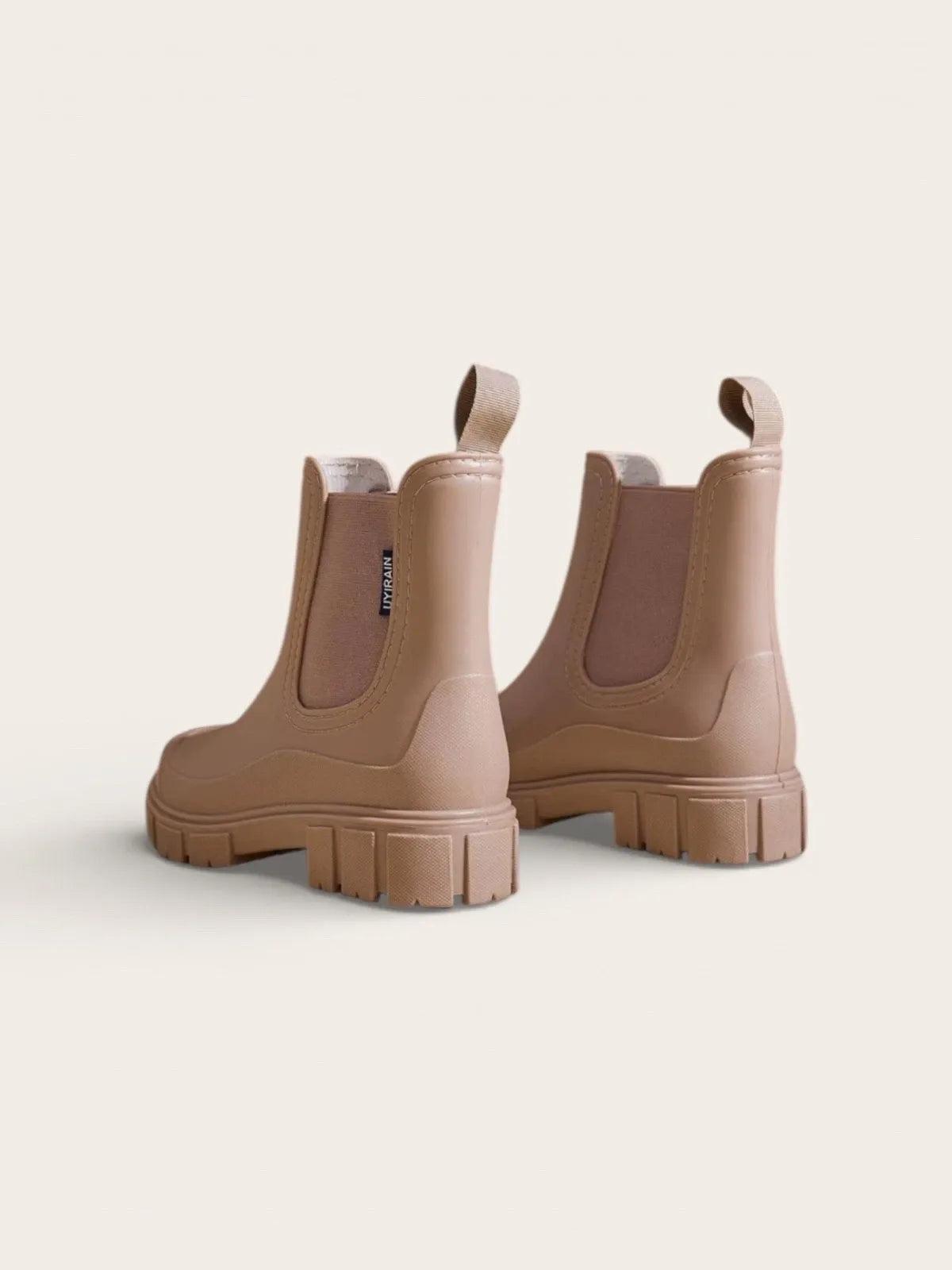 Women’s Chelsea Rain Boots Waterproof Thick Sole Elastic Strap All Season