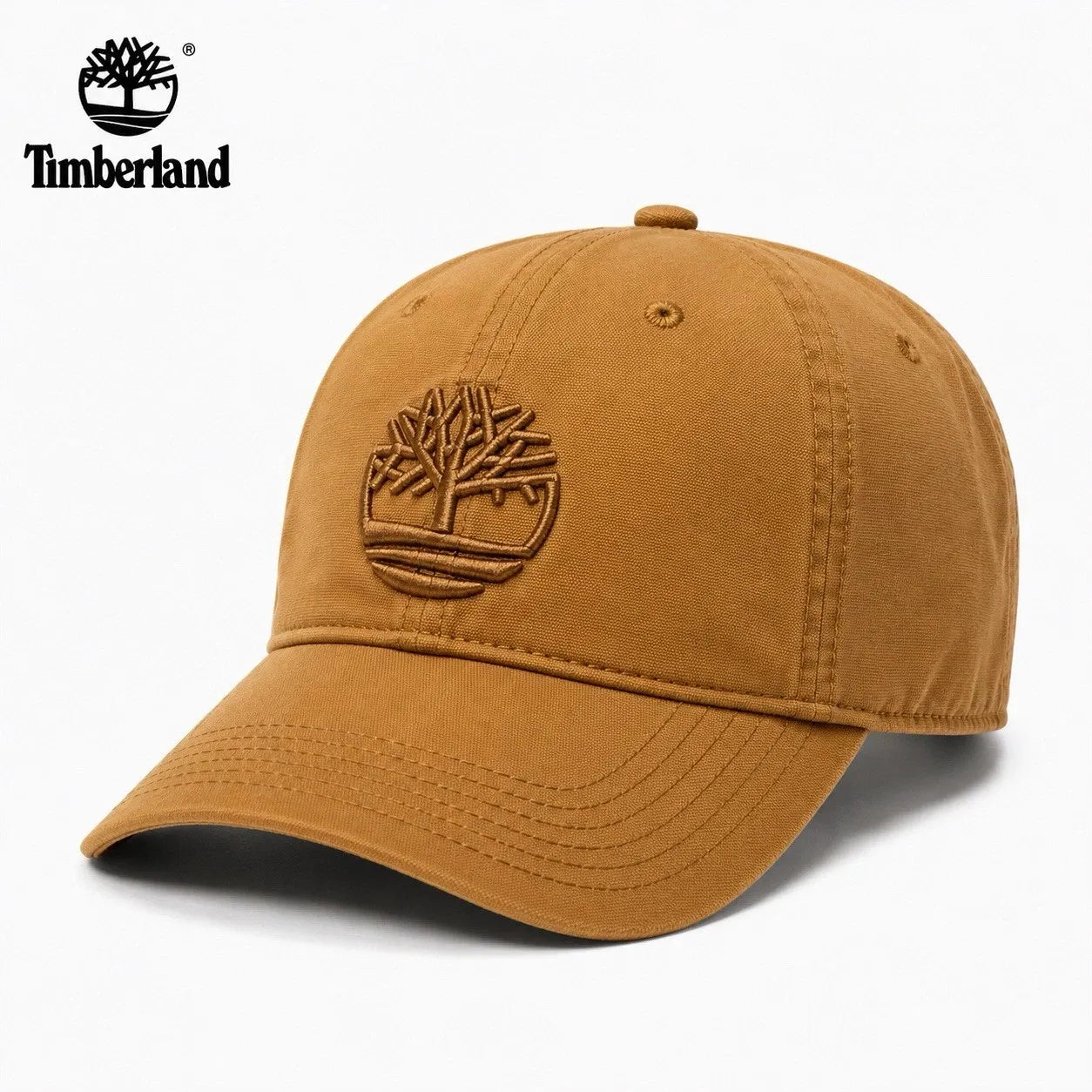 Timberland Soundview Baseball Cap – Large Embroidered Logo Adjustable Cotton Hat