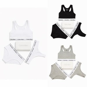 Calvin Klein Women's Modern 3 Piece Underwear Set - Bralette, Thong & Briefs