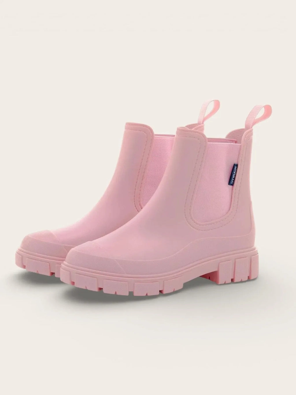 Women’s Chelsea Rain Boots Waterproof Thick Sole Elastic Strap All Season