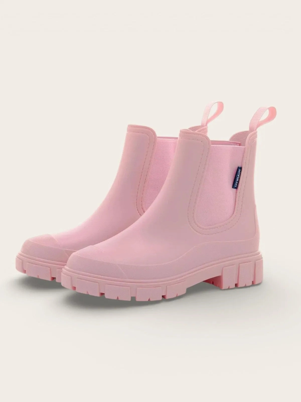 Women’s Chelsea Rain Boots Waterproof Thick Sole Elastic Strap All Season