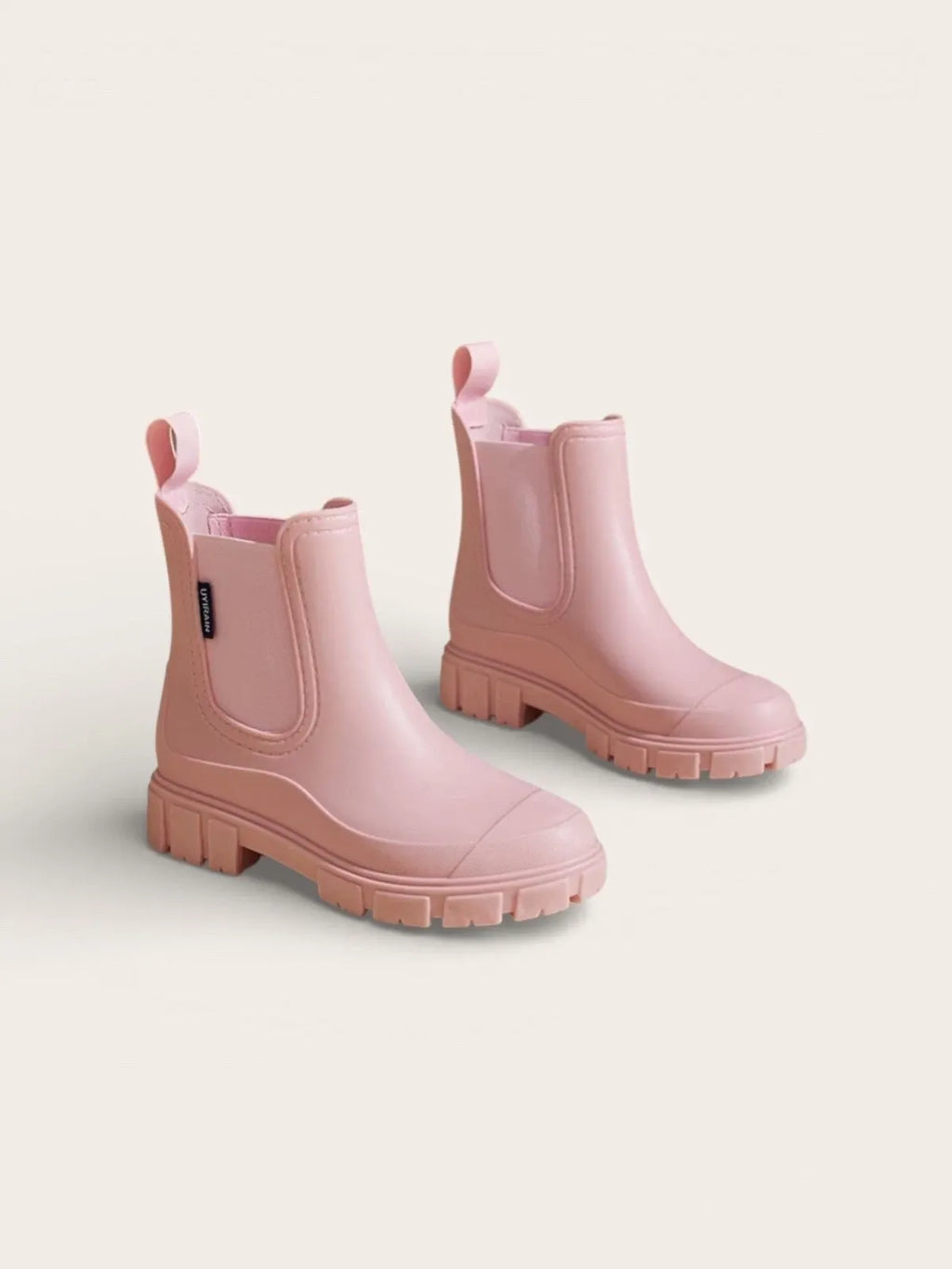 Women’s Chelsea Rain Boots Waterproof Thick Sole Elastic Strap All Season