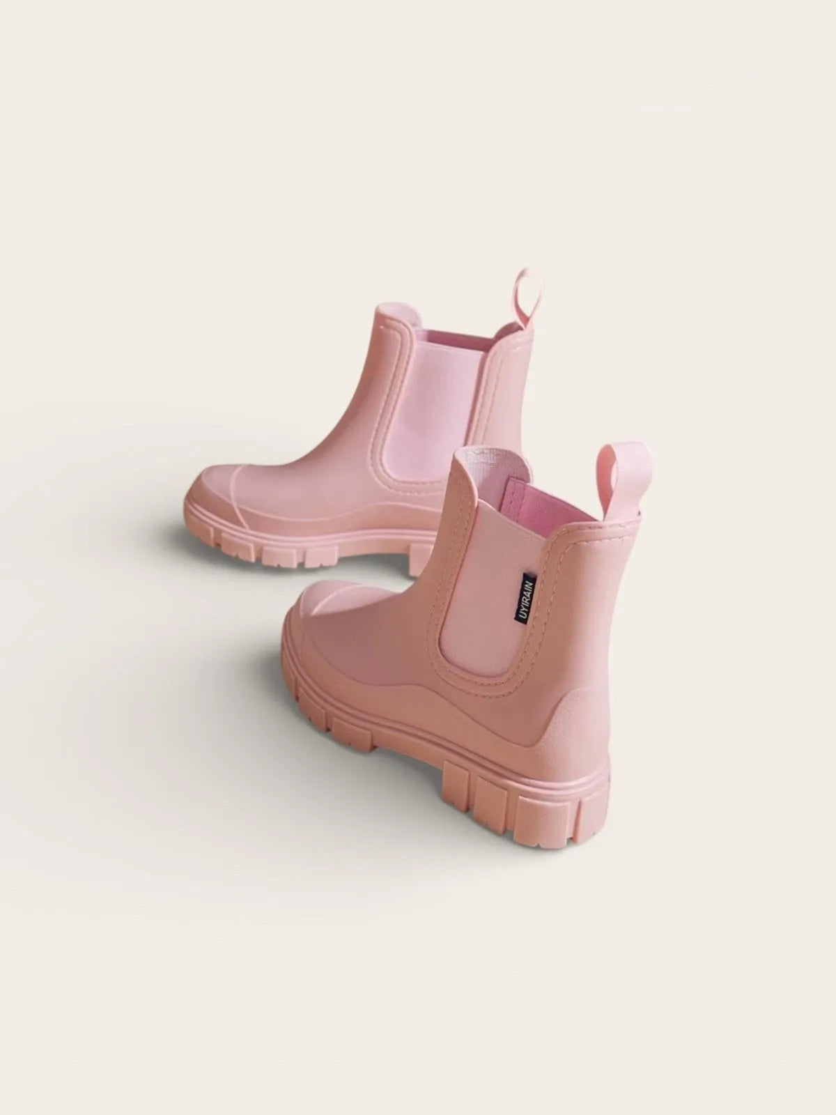 Women’s Chelsea Rain Boots Waterproof Thick Sole Elastic Strap All Season