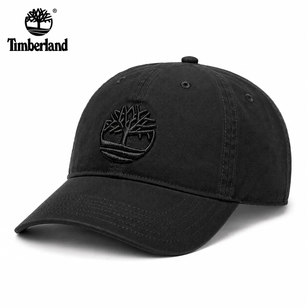 Timberland Soundview Baseball Cap – Large Embroidered Logo Adjustable Cotton Hat