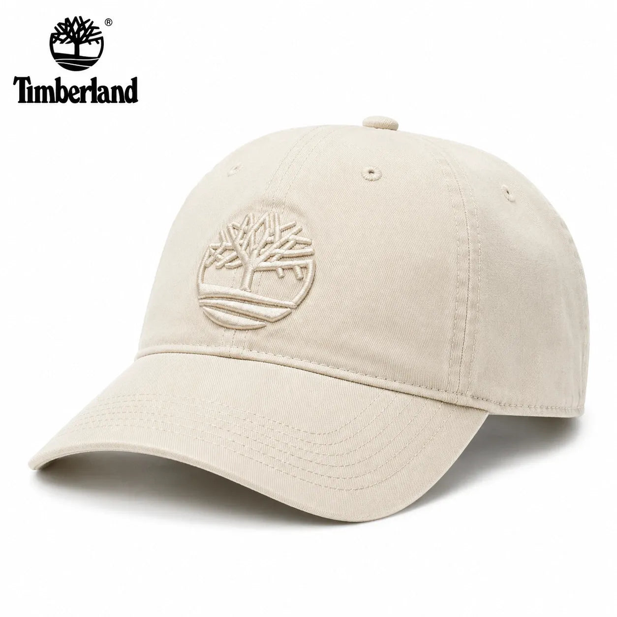 Timberland Soundview Baseball Cap – Large Embroidered Logo Adjustable Cotton Hat