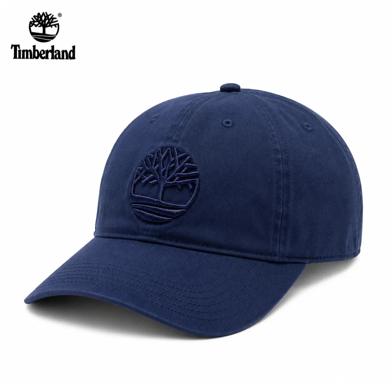 Timberland Soundview Baseball Cap – Large Embroidered Logo Adjustable Cotton Hat