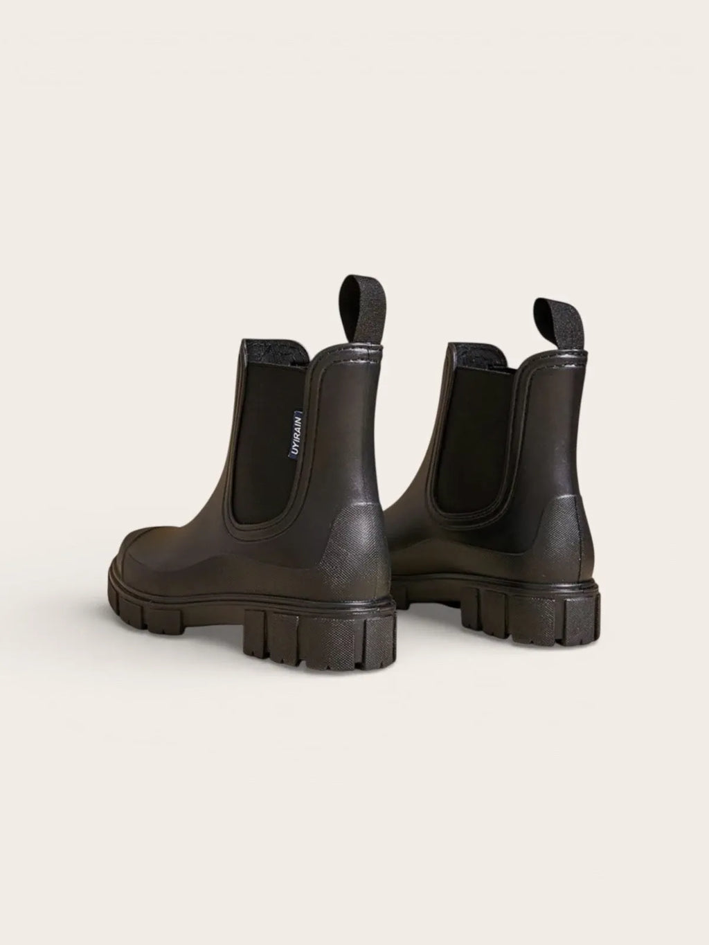 Women’s Chelsea Rain Boots Waterproof Thick Sole Elastic Strap All Season