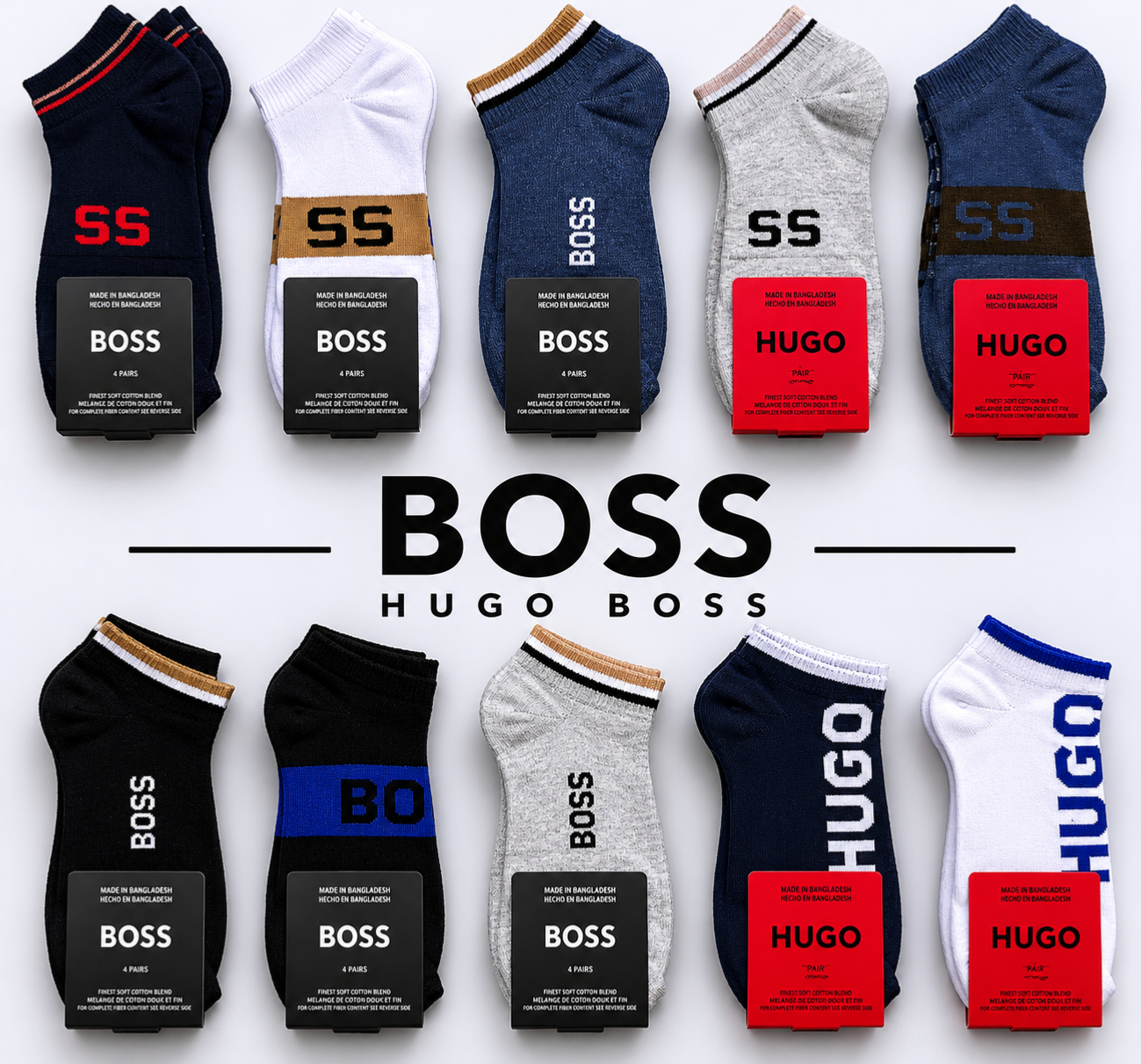 Hugo Boss Ankle Socks 2 Pack | Uk 5.5-9