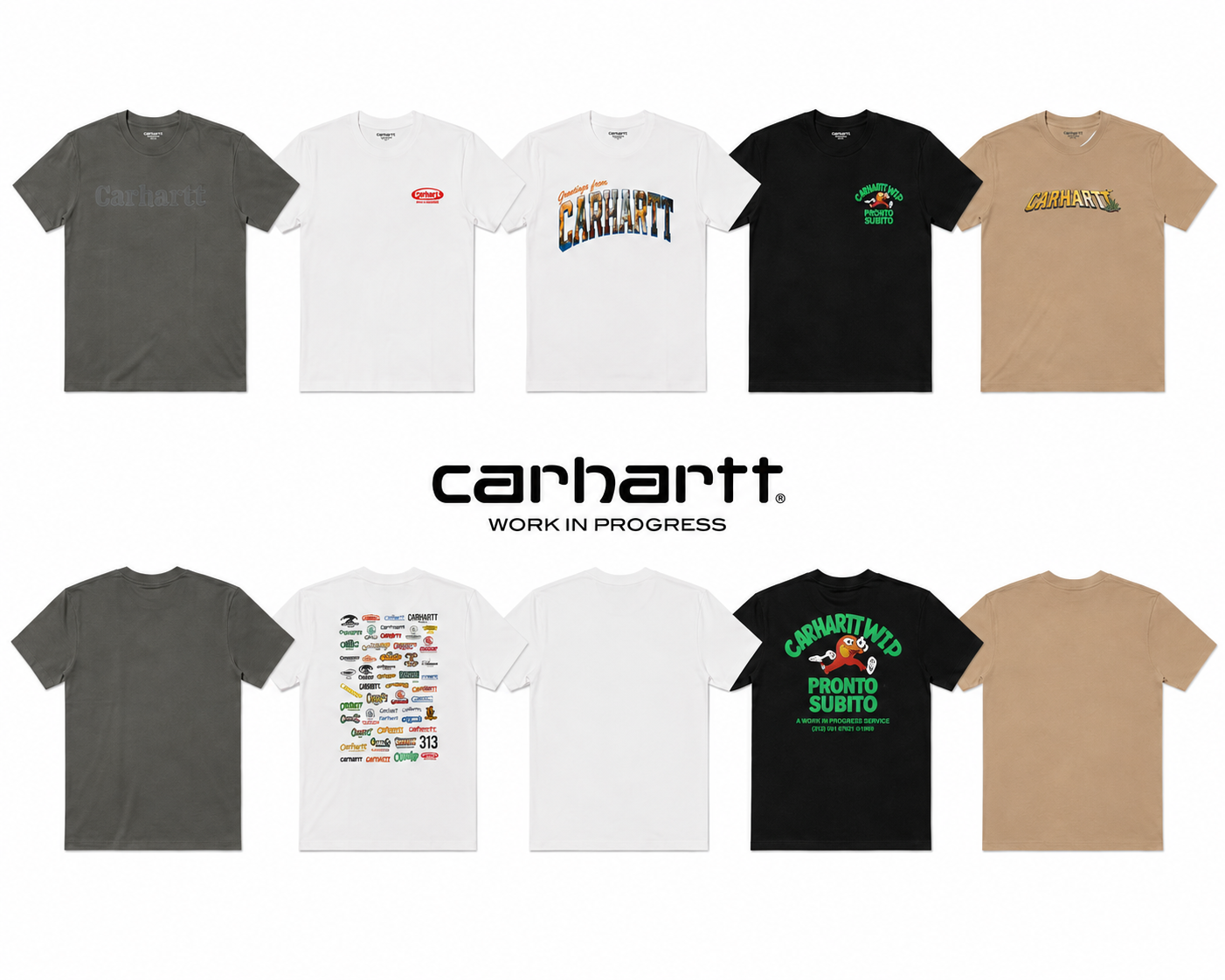 Carhartt WIP Men’s Graphic T-Shirt Relaxed Fit Short Sleeve Tee Multiple Designs