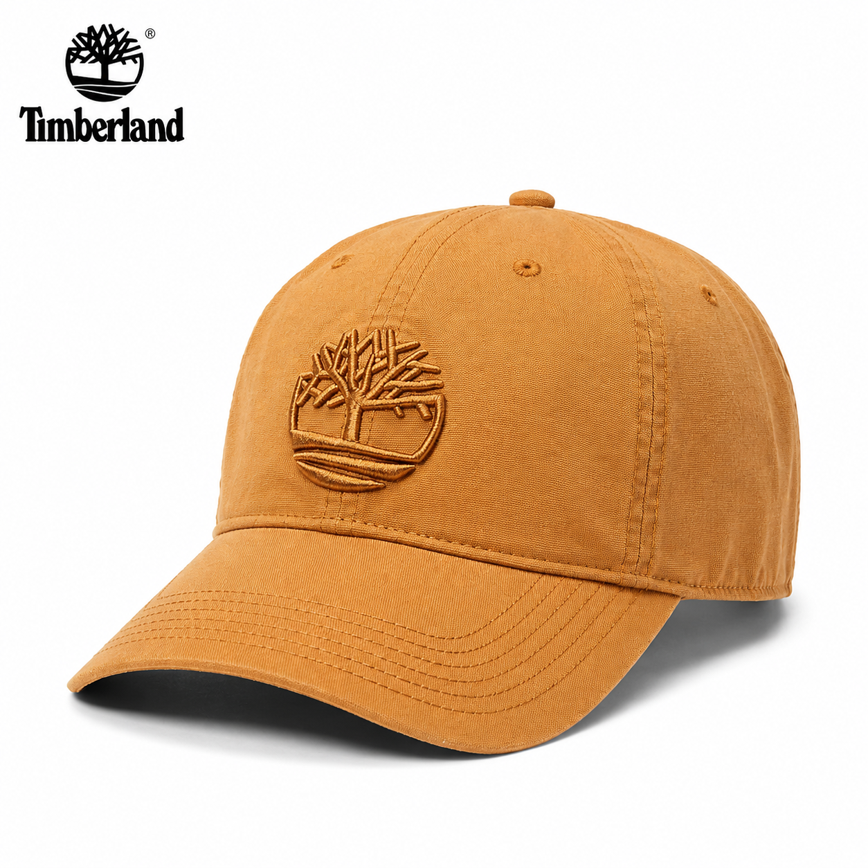 Timberland Soundview Baseball Cap – Large Embroidered Logo Adjustable Cotton Hat