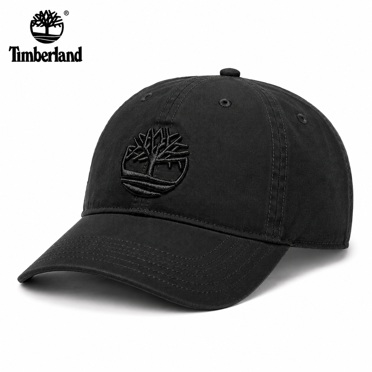 Timberland Soundview Baseball Cap – Large Embroidered Logo Adjustable Cotton Hat