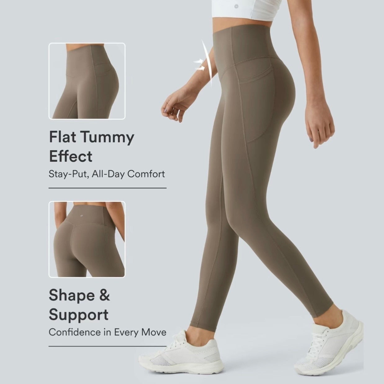 Halara UltraSculpt High Waisted Butt Lifting Tummy Control Pocket Shaping Workout