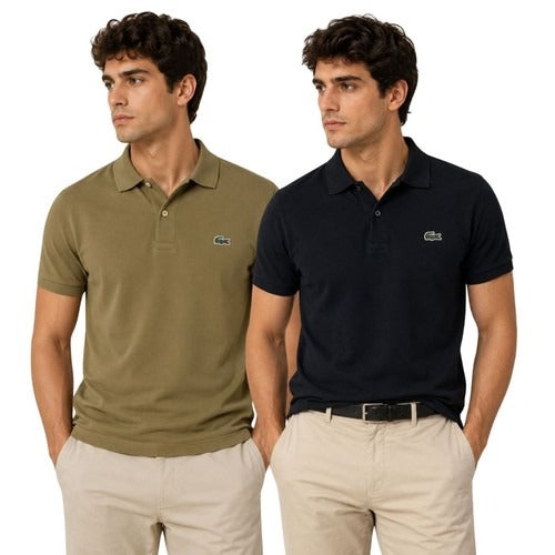 Lacoste Mens Tonal Crocodile Polo Shirt Short Sleeve Cotton Classic Fit S-XXL