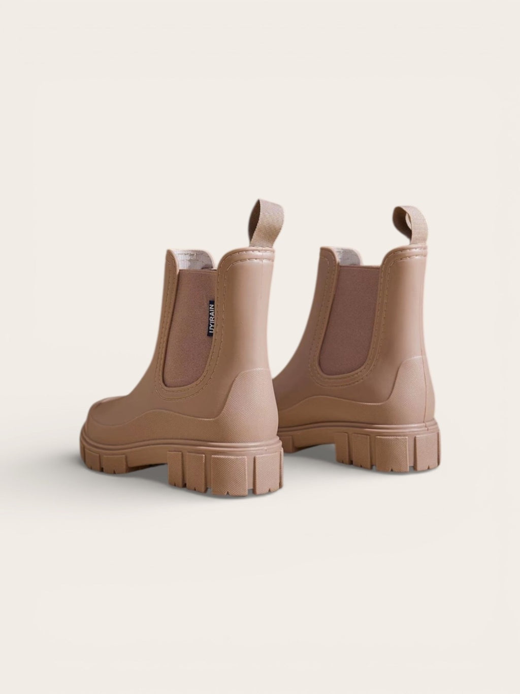 Women’s Chelsea Rain Boots Waterproof Thick Sole Elastic Strap All Season