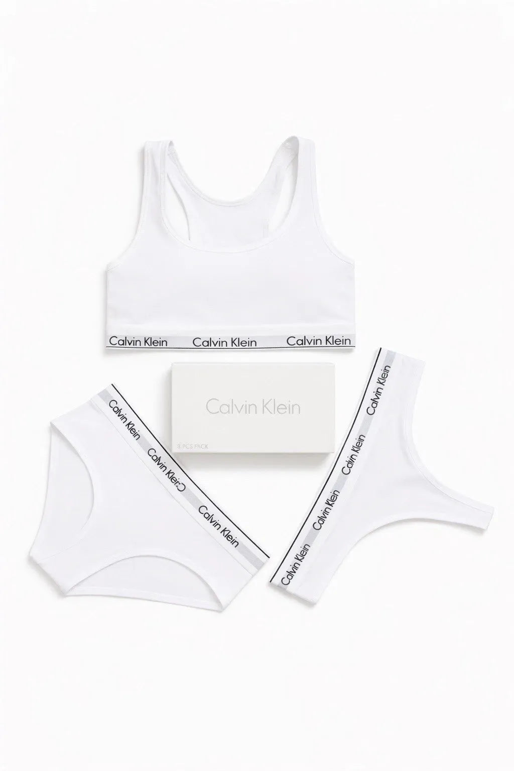 Calvin Klein Women's Modern 3 Piece Underwear Set - Bralette, Thong & Briefs