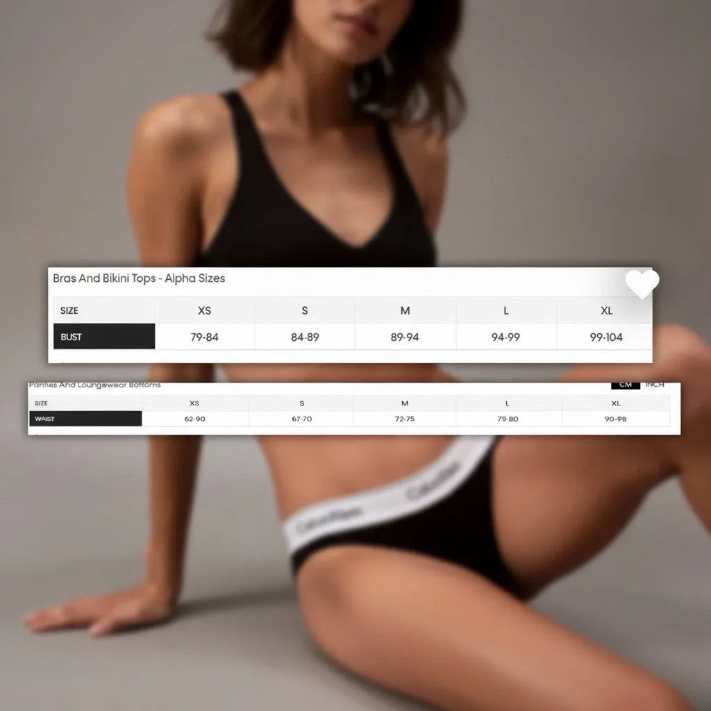 Calvin Klein Women's Modern 3 Piece Underwear Set - Bralette, Thong & Briefs