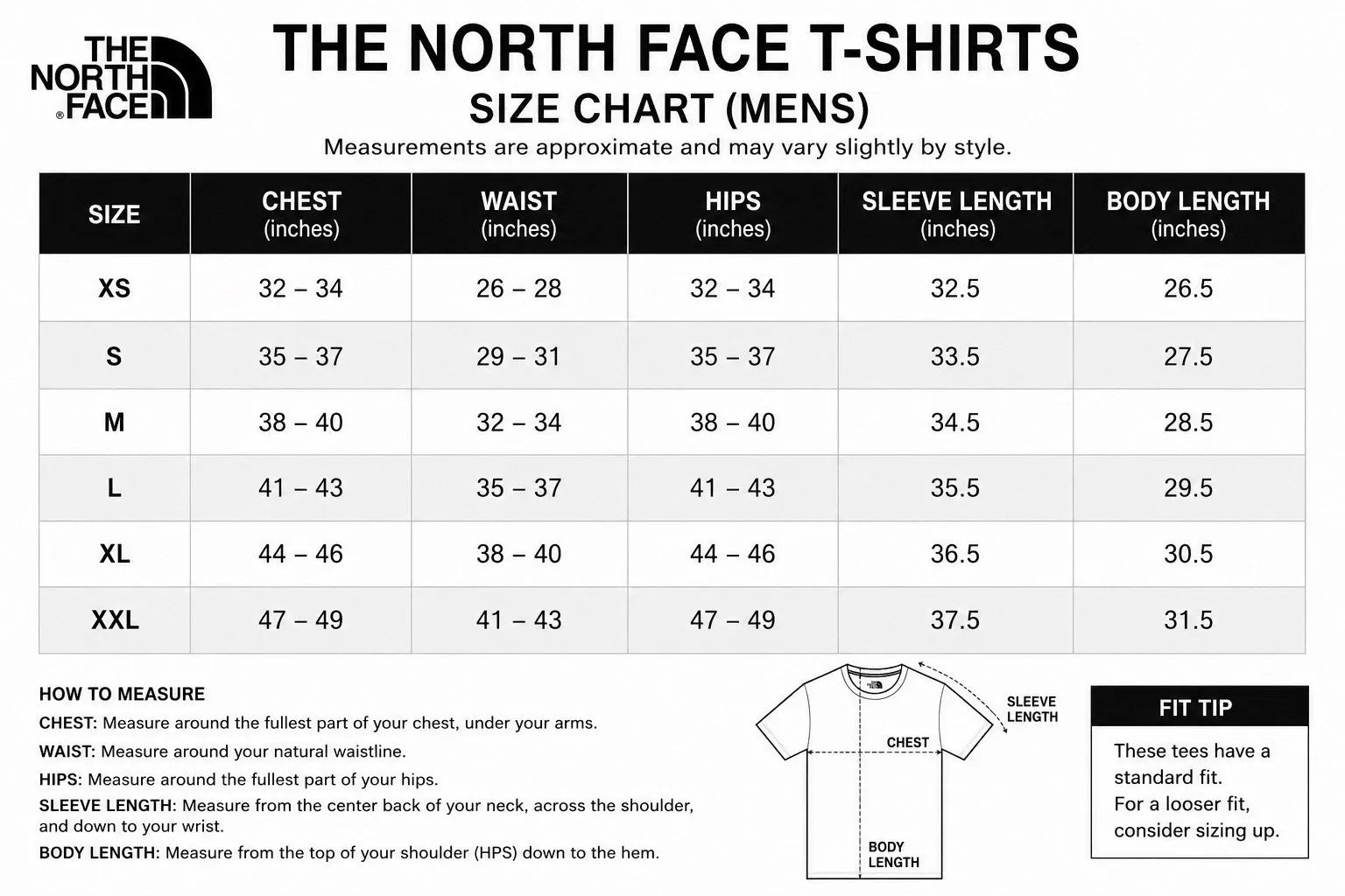 The North Face Mens Casual T Shirts TNF Short Sleeve Tee
